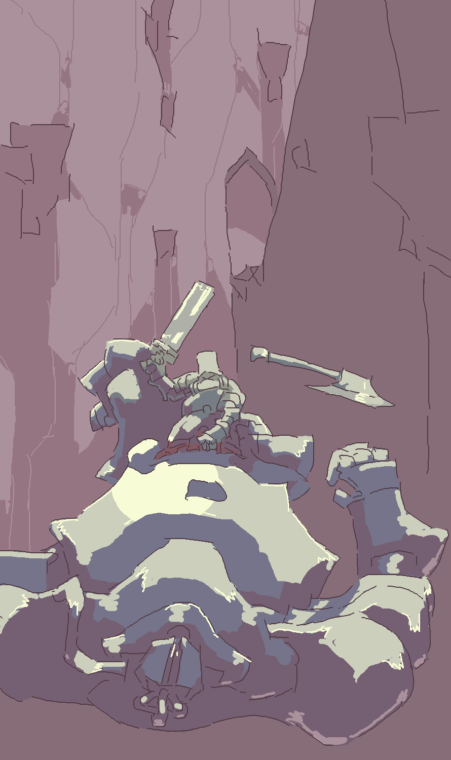 Iron Tarkus riding the Iron Golem