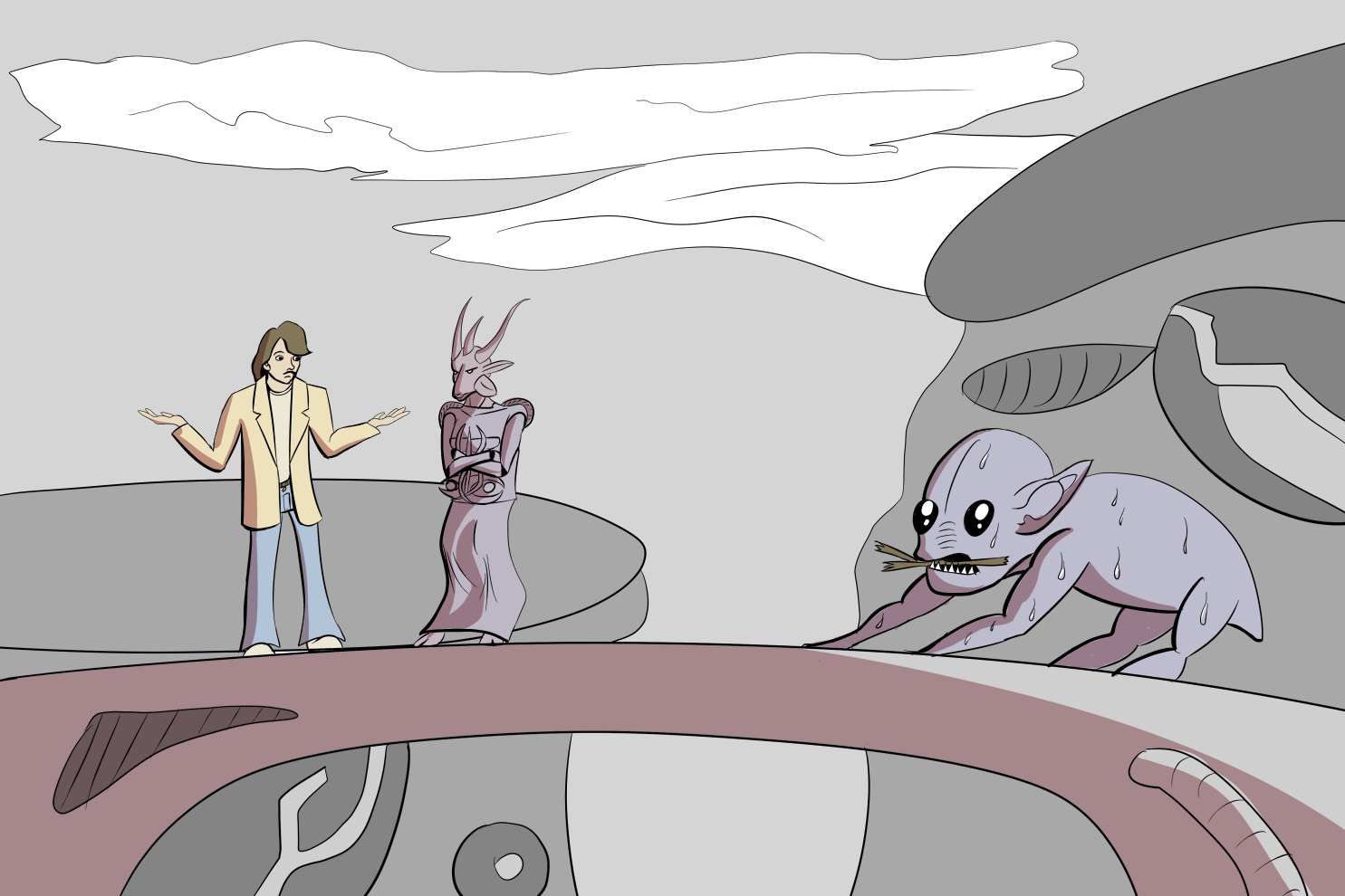 Mike Dawson cheating at pooh sticks