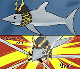 Mako with a Samurai Helmet